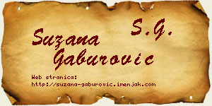 Suzana Gaburović vizit kartica